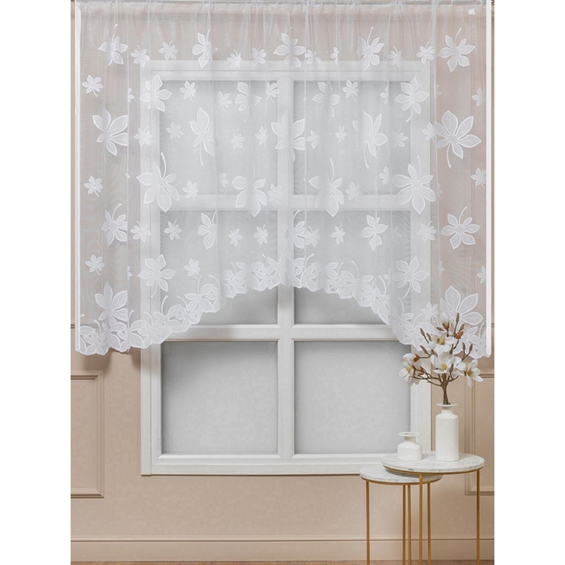 Изображение товара Тюль Amore Mio 300x165 см белый с жаккардовым рисунком