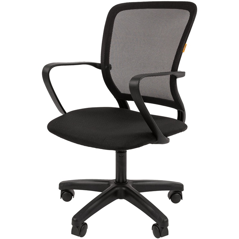 Изображение товара Офисное кресло Chairman 698LT черное ткань/сетка с поясничным упором