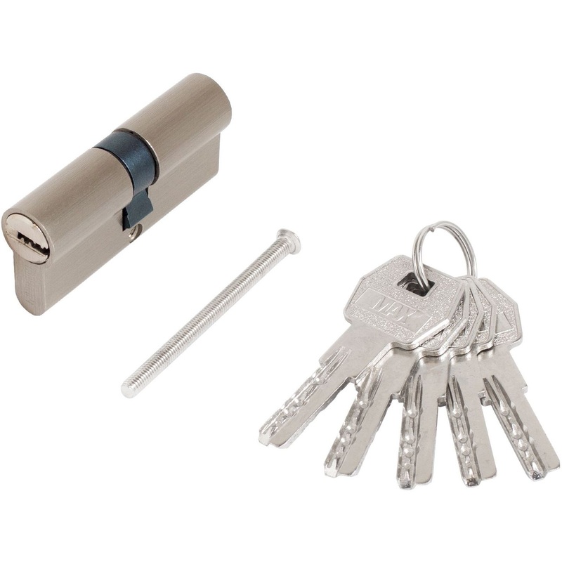 Изображение товара Врезной дверной замок Max 70 матовый никель 35x35 мм надежный цилиндровый механизм