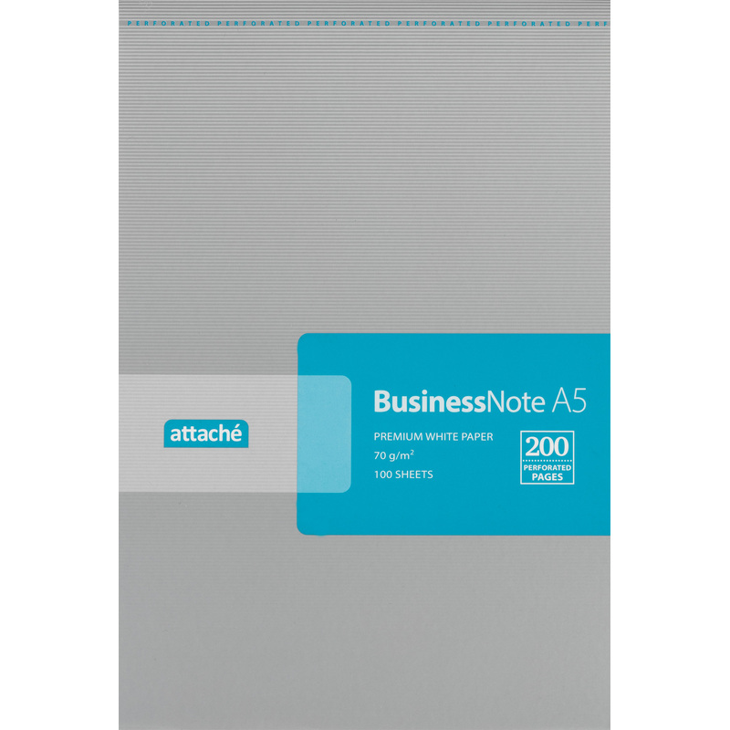 Изображение товара Блокнот Attache Микроперфорация А5 100 листов серебристый в линейку на склейке
