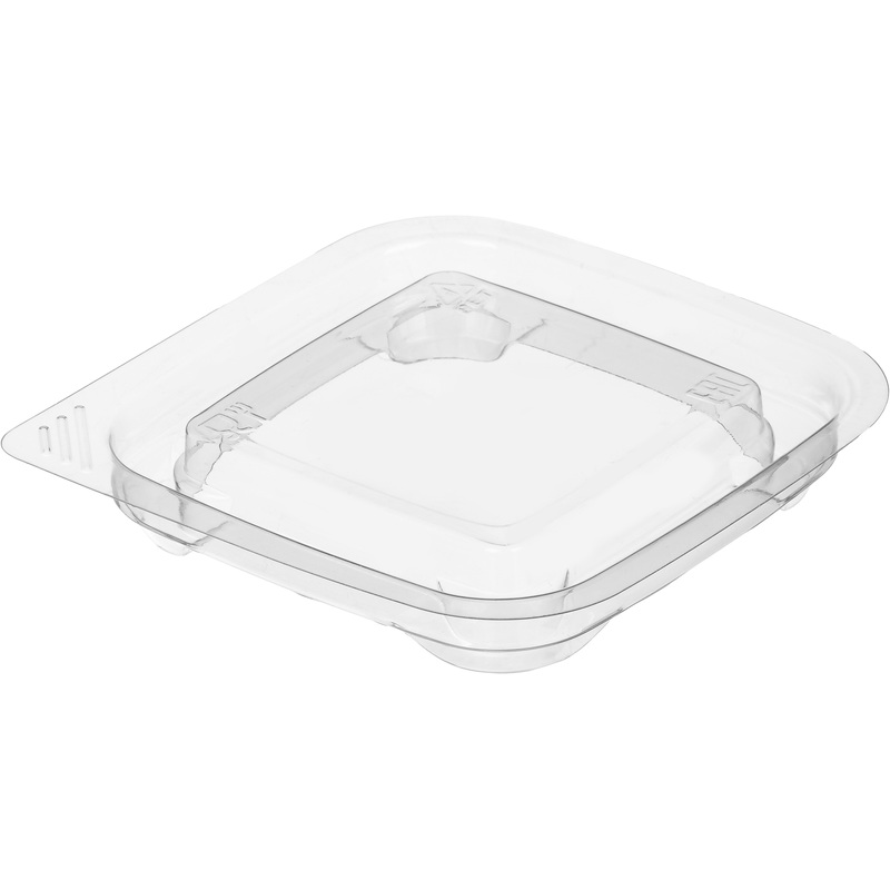 Изображение товара Крышка для контейнера СПК-0909 прозрачная 93х93 мм (500 штук в упаковке)