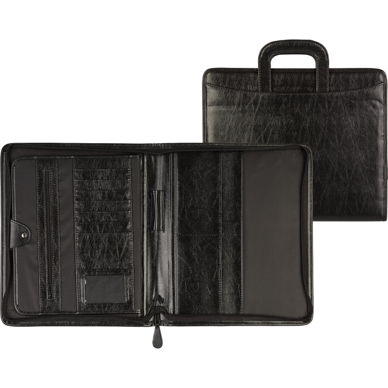 Изображение товара Деловая сумка-папка Алекс Навигатор из искусственной кожи 108и черная А4