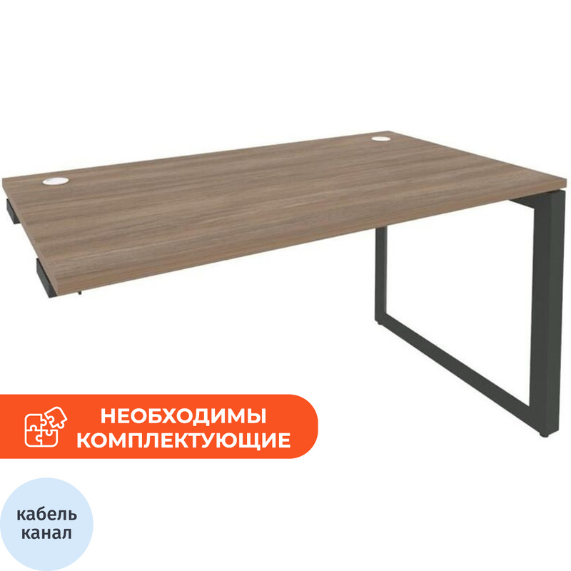 Изображение товара Стол прямой ONIX-О O.MO-SPR-3.8 дуб аризона антрацит коробка из ЛДСП металлокаркас регулируемый