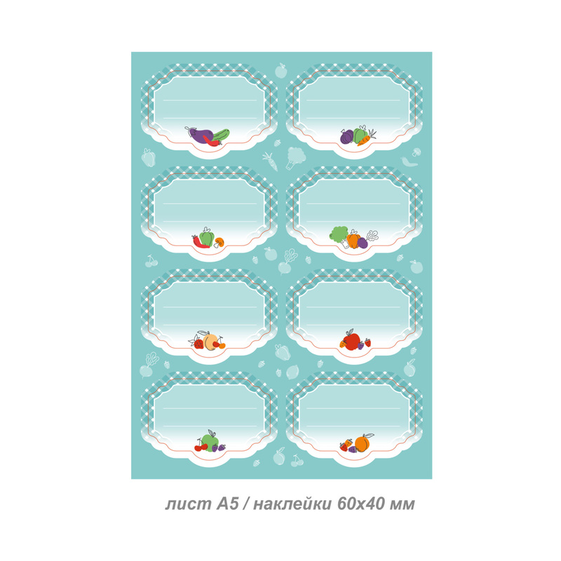 Изображение товара Наклейка для кухни 3 размер 6х4 см (5 штук в упаковке)