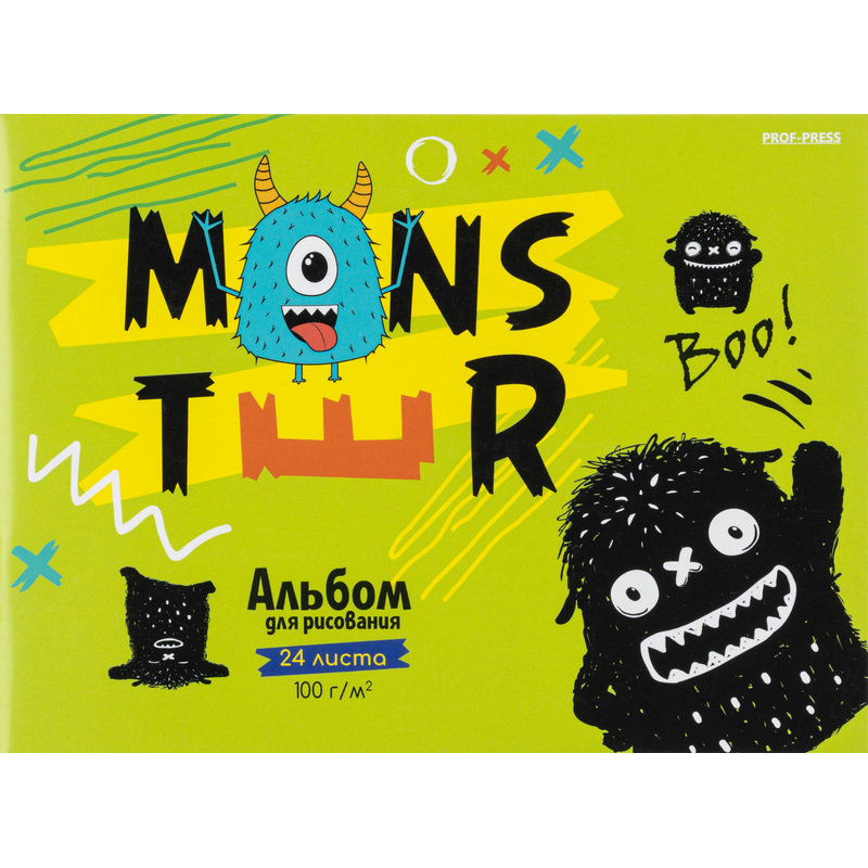 Изображение товара Альбом для рисования Проф-пресс Монстрики А5 24 листа