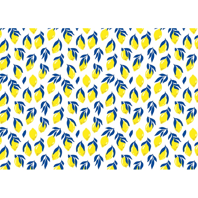 Изображение товара Бумага упаковочная ГК Горчаков яркие лимончики мелованная жёлтая 70x100 см 80 г/м2
