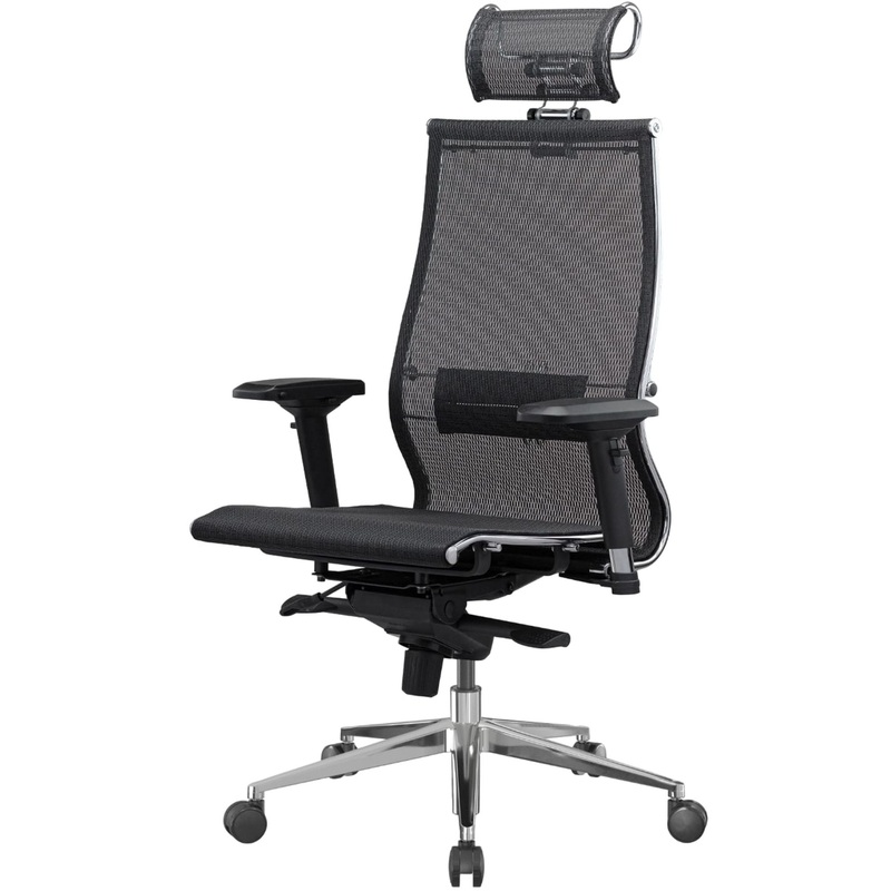 Изображение товара Кресло для руководителя Метта Samurai S-3.051 чёрное с сеткой и металлом