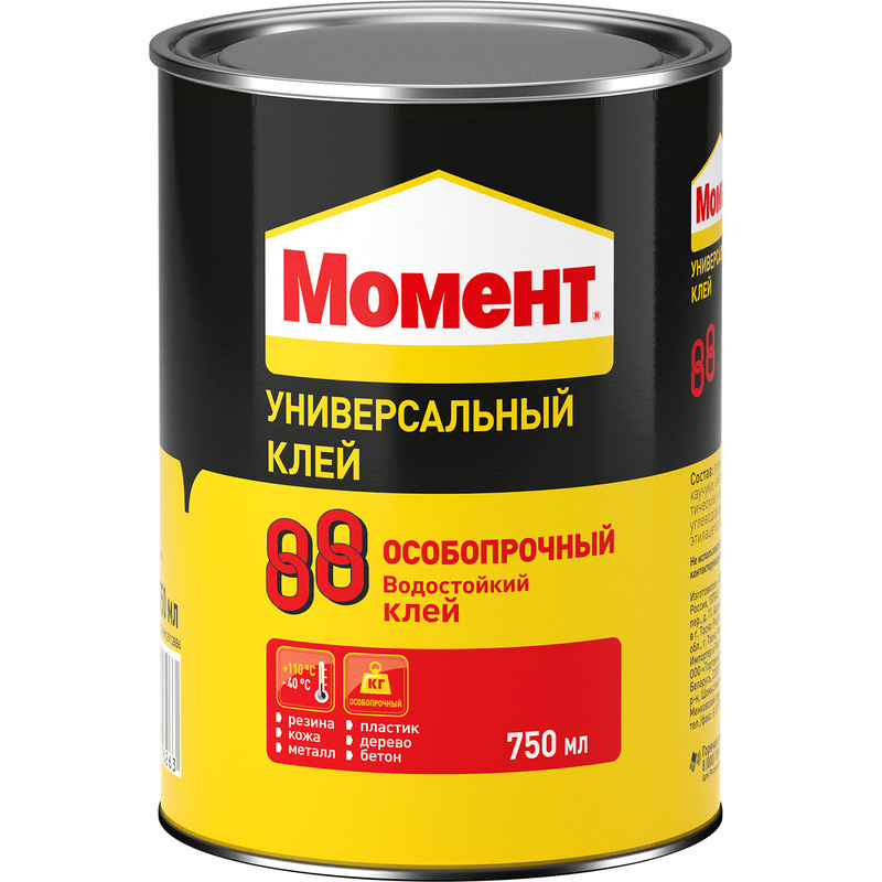 Изображение товара Универсальный водостойкий клей Момент 88 750 мл для различных материалов