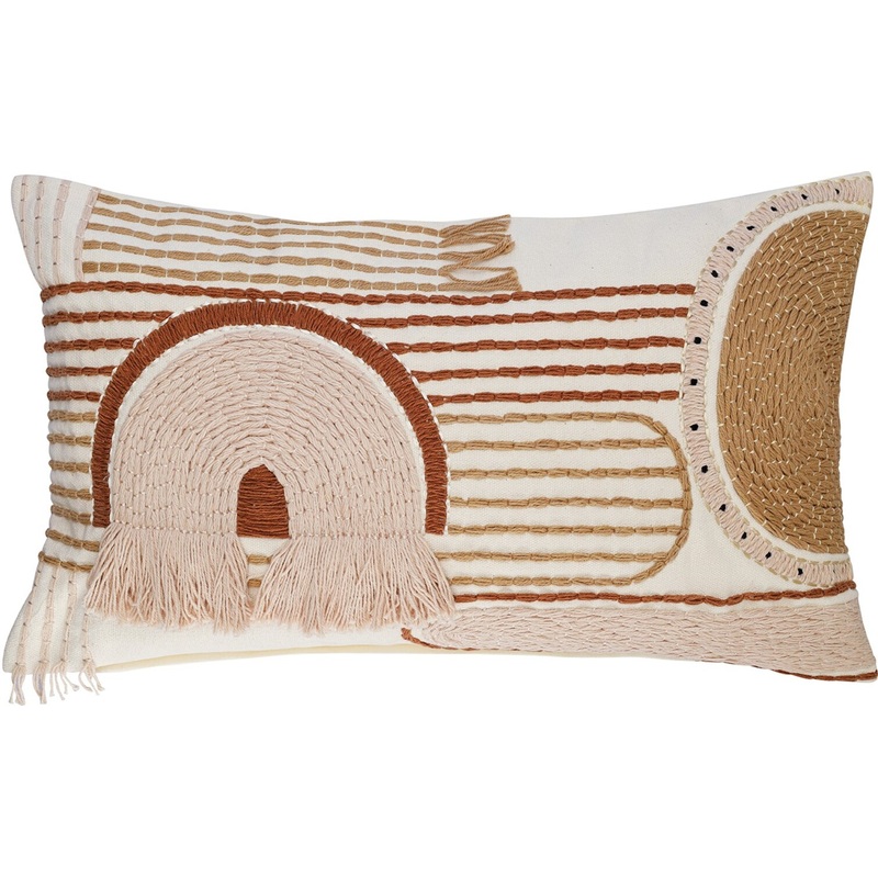 Изображение товара Декоративная наволочка Tkano Ethnic Beige geometry 35x60 см хлопок