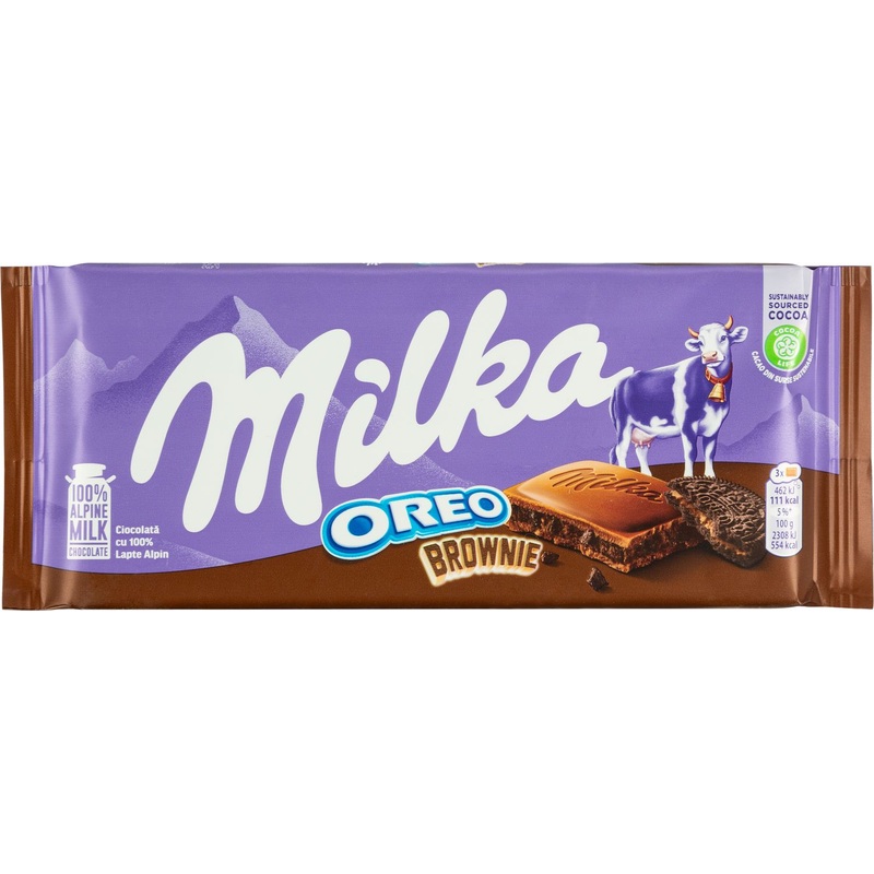 Изображение товара Шоколад Milka молочный с какао и прослойкой шоколадного печенья 100 г