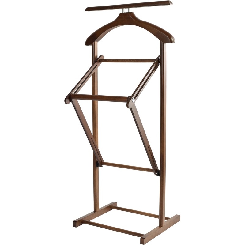 Изображение товара Вешалка костюмная В 21Н складная коричневая надежная из массива бука