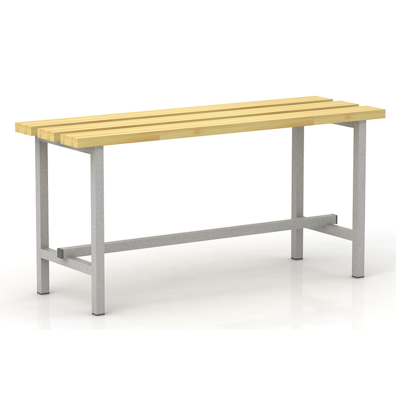 Изображение товара Скамья П-13Д из сосны и металла 1000х340х475 мм для раздевалок