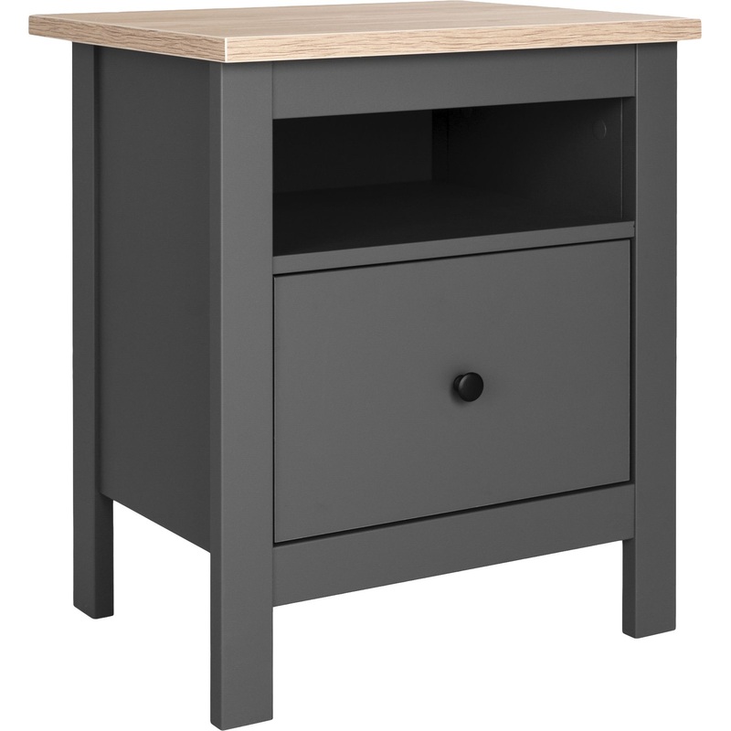 Изображение товара Тумба прикроватная Сага в стиле Прованс ясень/серый