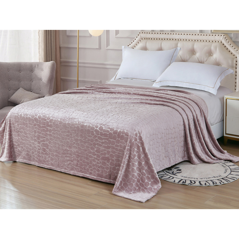 Изображение товара Плед Cleo Riviera велсофт 150x200 см розовый для домашнего уюта и подарка