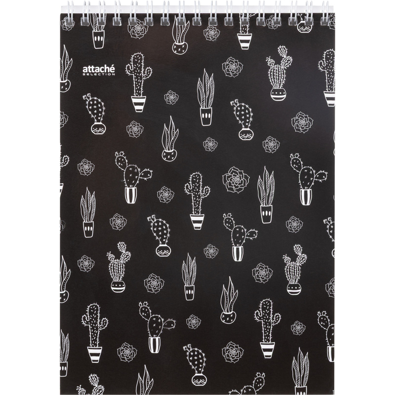 Изображение товара Блокнот Attache Selection Llamas А5 80 листов черный в клетку на спирали