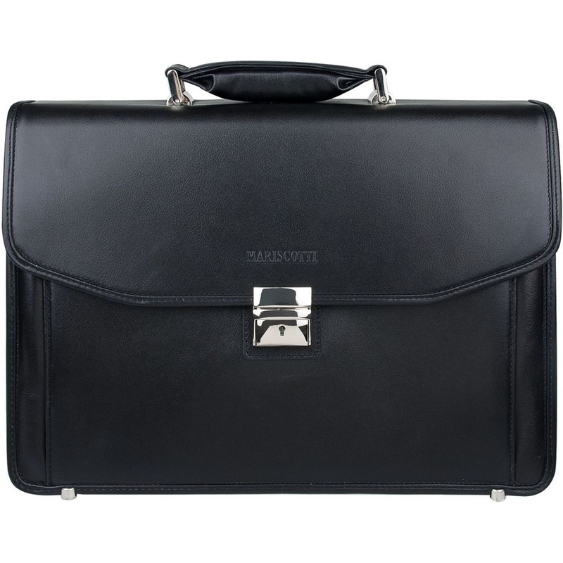 Изображение товара Портфель из натуральной кожи Franchesco Mariscotti Небраска черный мужской