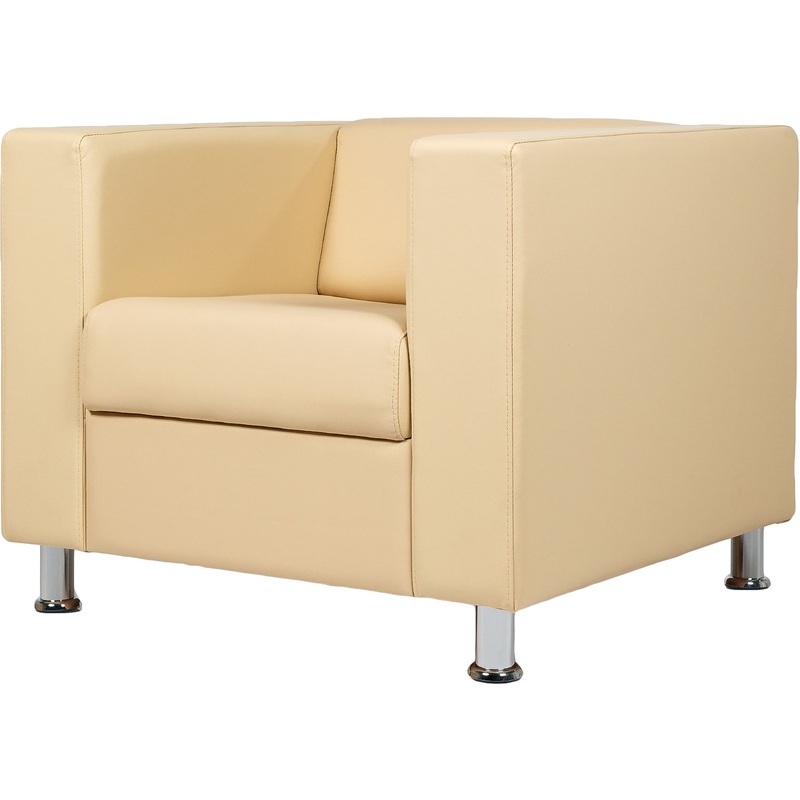 Изображение товара Кресло Аполло светло-бежевое искусственная кожа уценка Россия