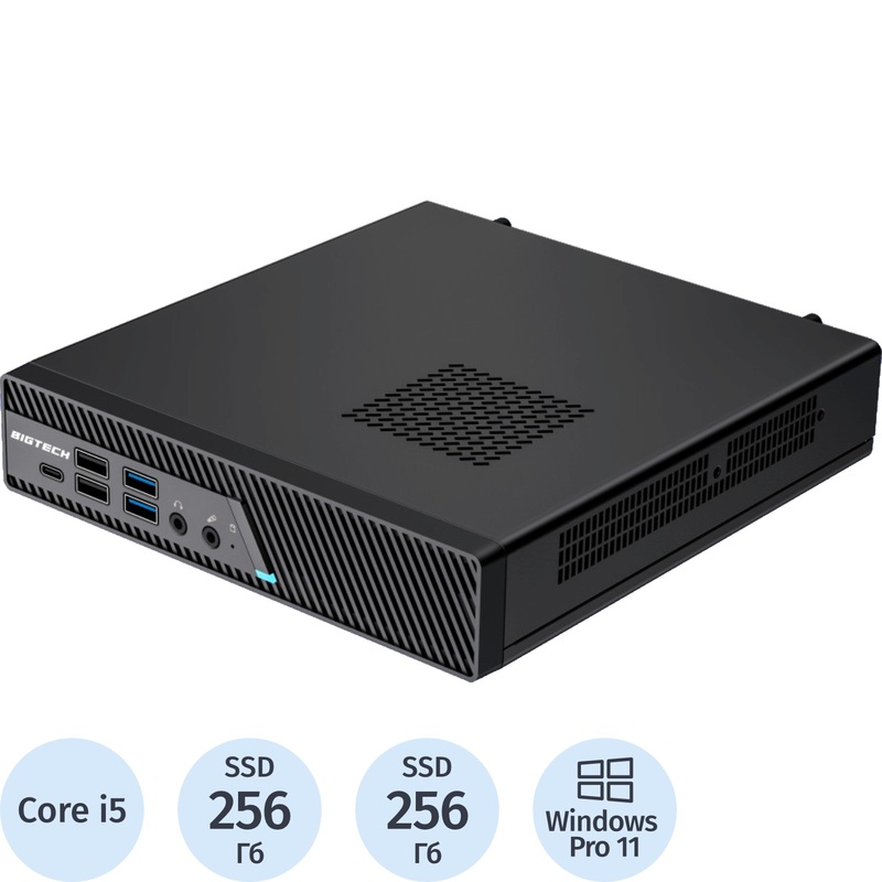 Изображение товара Мини ПК BigTech MPK MPK008 Core i5 12400/DDR4 8 ГБ/SSD 256 ГБ/Windows 11 Pro