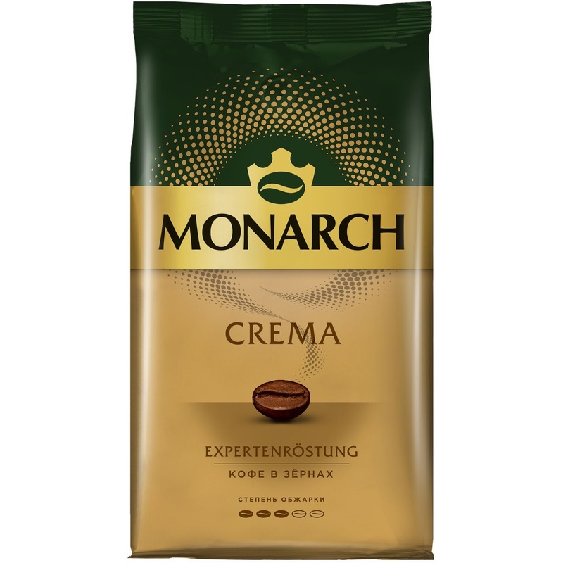 Изображение товара Кофе в зернах Monarch Crema 1 кг - насыщенный вкус и аромат