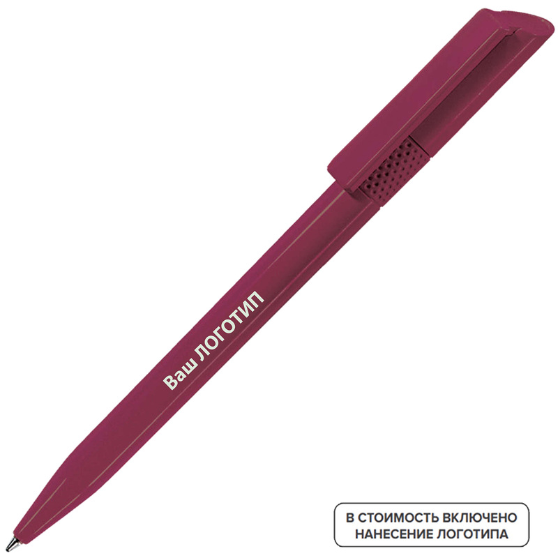 Изображение товара Ручка шариковая автоматическая одноразовая Lecce Pen Twisty синяя толщина линии 1 мм (500 штук в упаковке) с лого