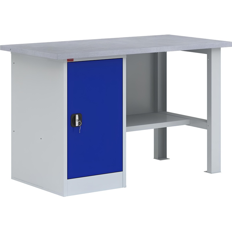 Изображение товара Металлический верстак с тумбой Пакс ВП-2/1.6, Россия, 1600х685х860 мм, серый