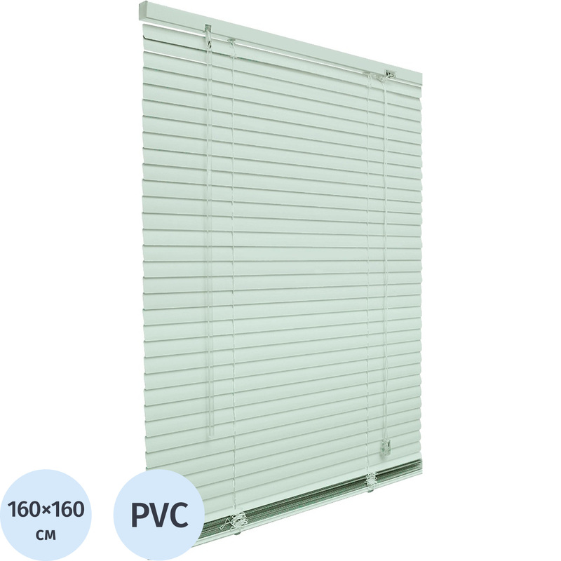 Изображение товара Горизонтальные пластиковые жалюзи салатового цвета 160х160 см