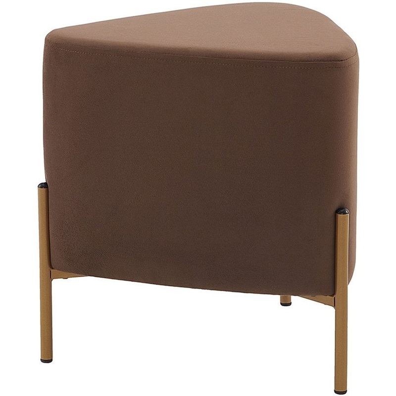 Изображение товара Пуф Gloria коричневый велюр, треугольная форма, прочный и стильный