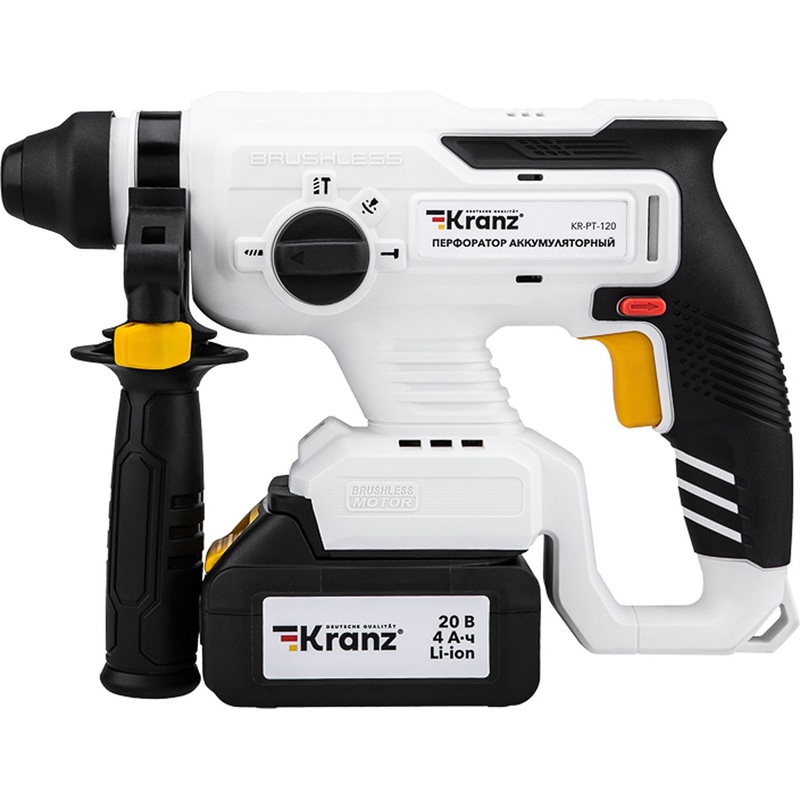 Изображение товара Перфоратор аккумуляторный Kranz KR-PT-120 с кейсом 2.2Дж