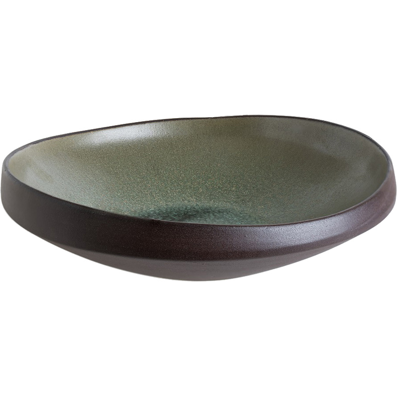 Изображение товара Тарелка суповая Bonna Лагун Олив фарфор 21 см, разноцветная, удобно мыть