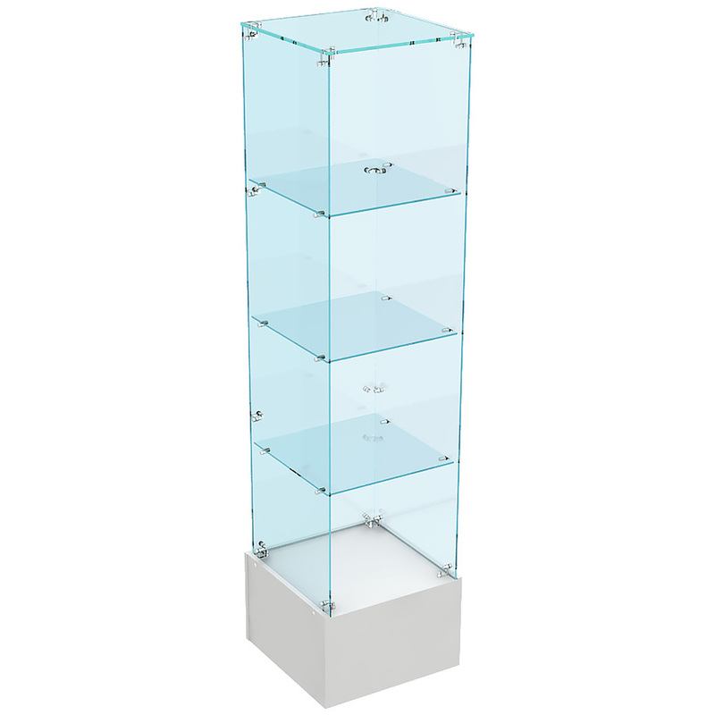 Изображение товара Витрина для товаров Истра 110 открытая (серый/прозрачный, 450х450х1800 мм)