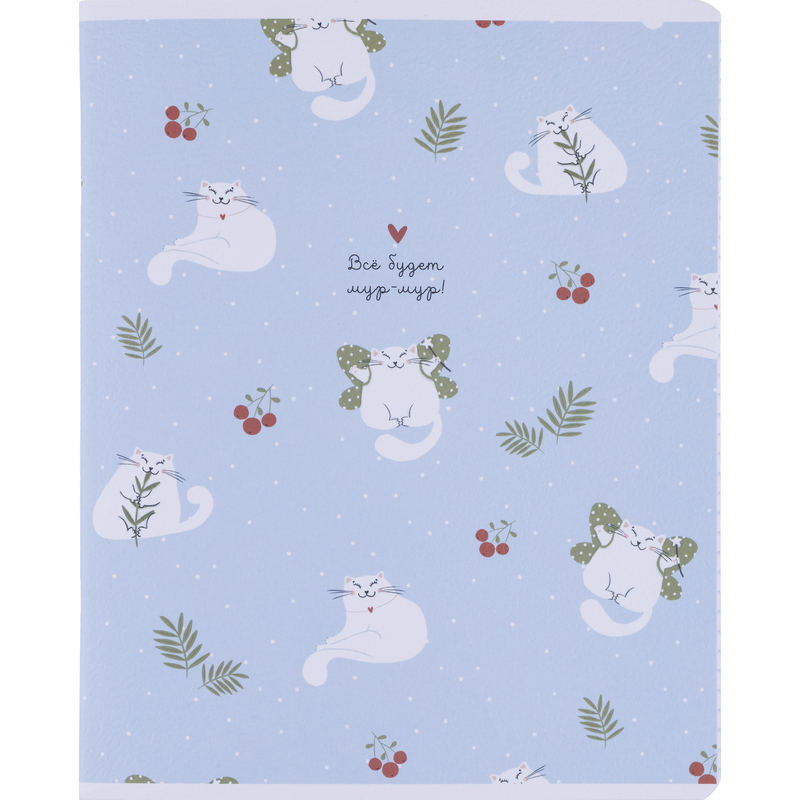 Изображение товара Тетрадь общая Be Smart Mur-Mur А5 48 листов в клетку на скрепке с рисунком котов