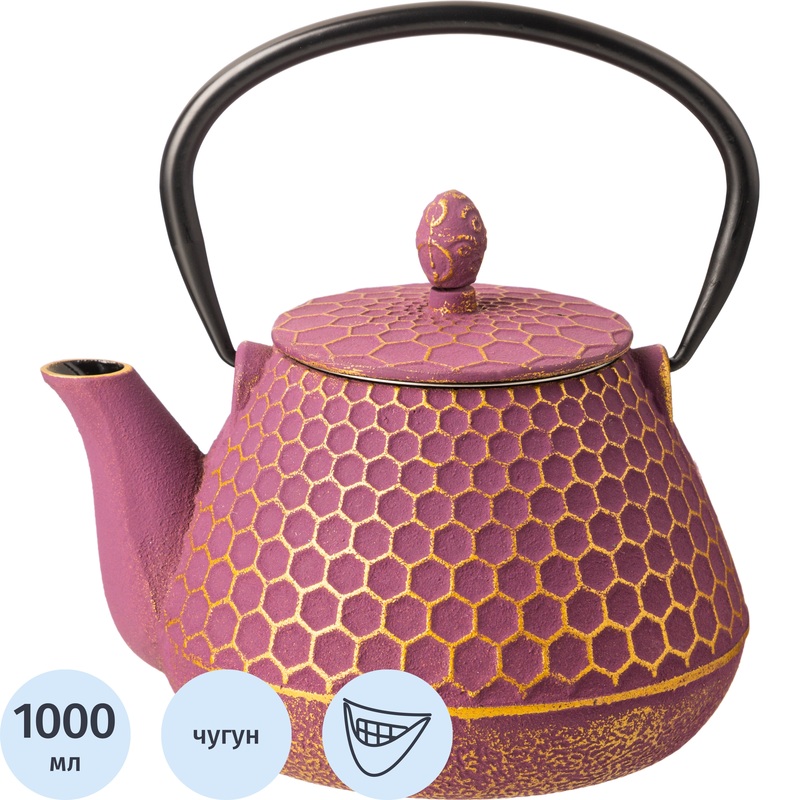 Изображение товара Чайник заварочный из чугуна Agness 1000 мл стильный и надежный