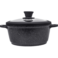 Кастрюля Panairo Harfe Black 2 л литой алюминий с крышкой