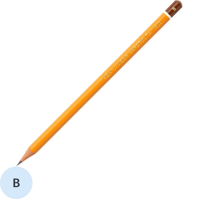 Изображение товара Карандаш чернографитный B Koh-I-Noor 1500 заточенный шестигранный
