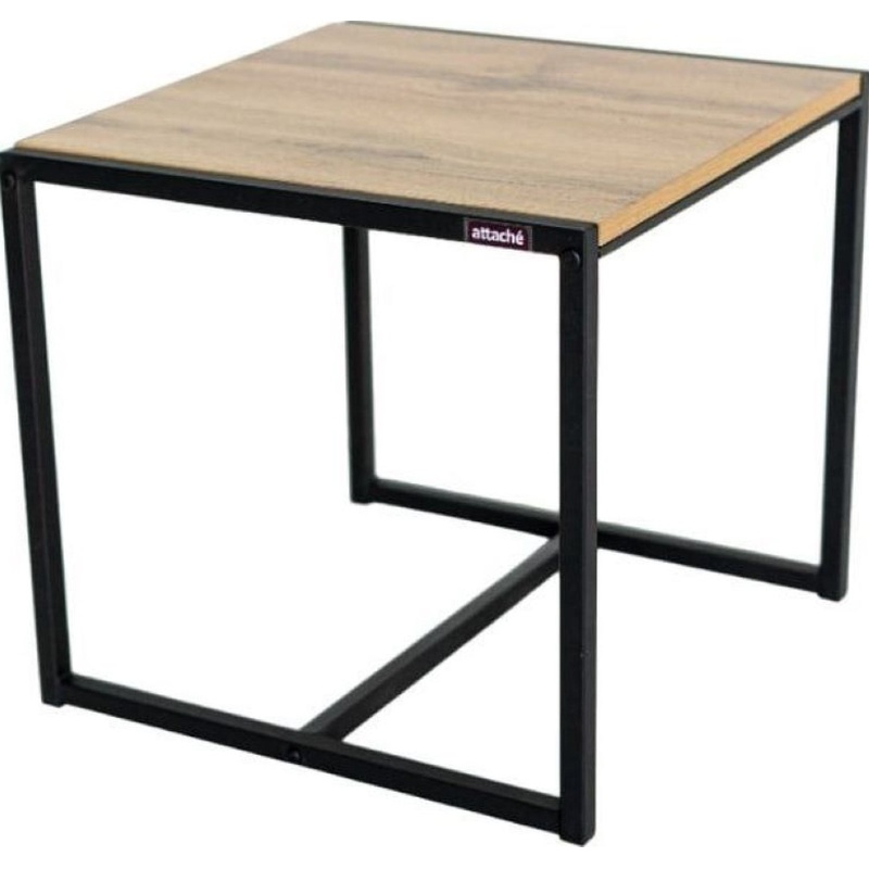 Изображение товара Журнальный стол Комус Мебель Онега-3 дуб вотан черный муар 490x490x455 мм