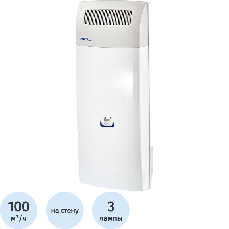 Изображение товара Облучатель-рециркулятор бактерицидный Pozis ОРБ-1Н настенный