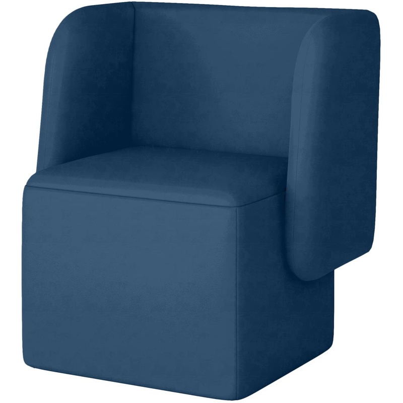 Изображение товара Кресло Стримлайн Д5-01 темно-синее ткань для общественных помещений