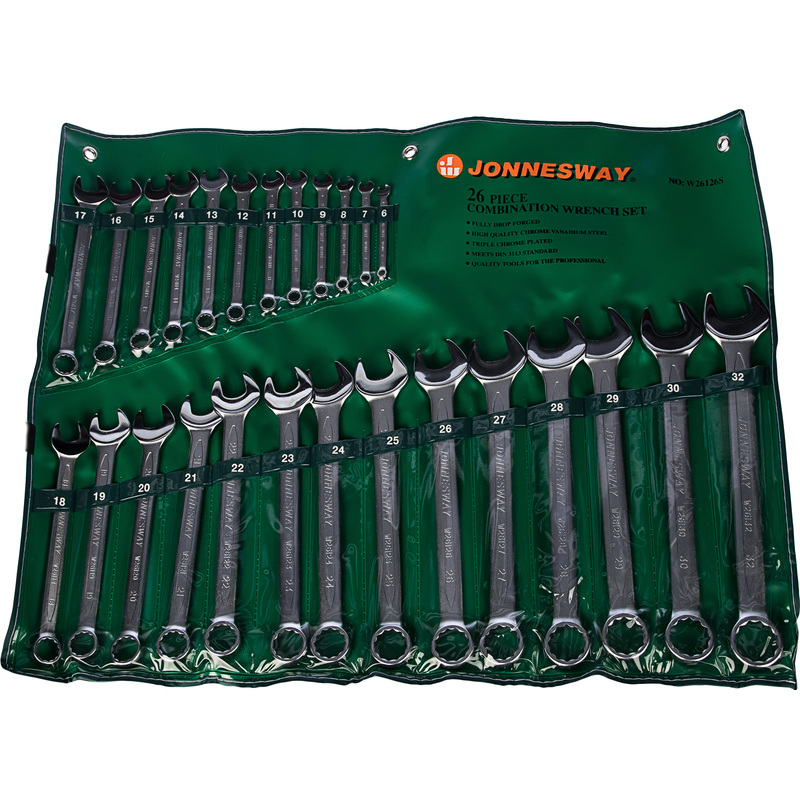 Изображение товара Набор ключей комбинированных Jonnesway 26 предметов W26126S