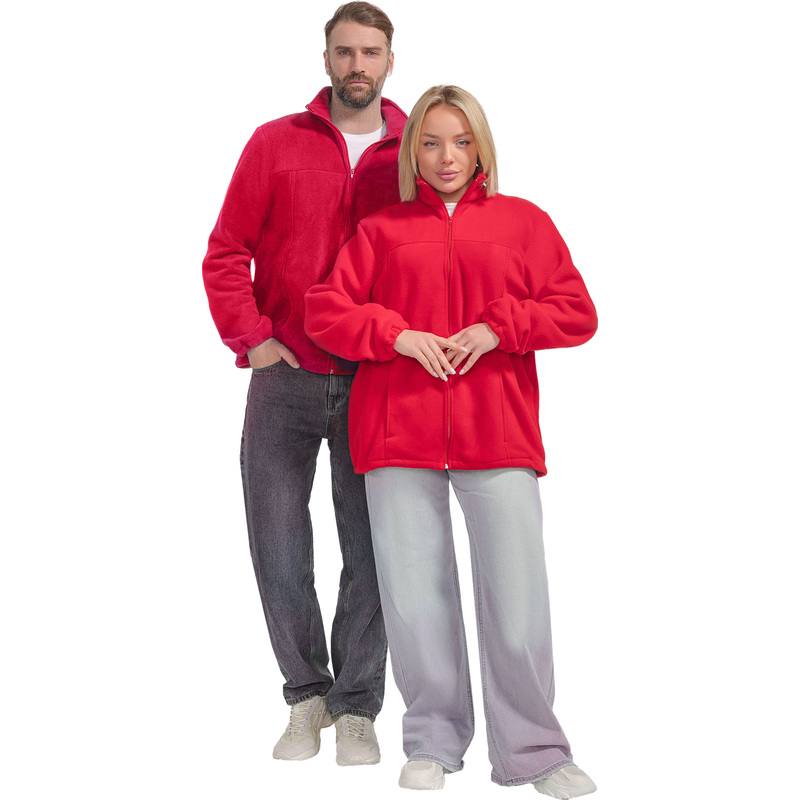 Изображение товара Толстовка флисовая мужская красная размер S модел Флис-Л из России