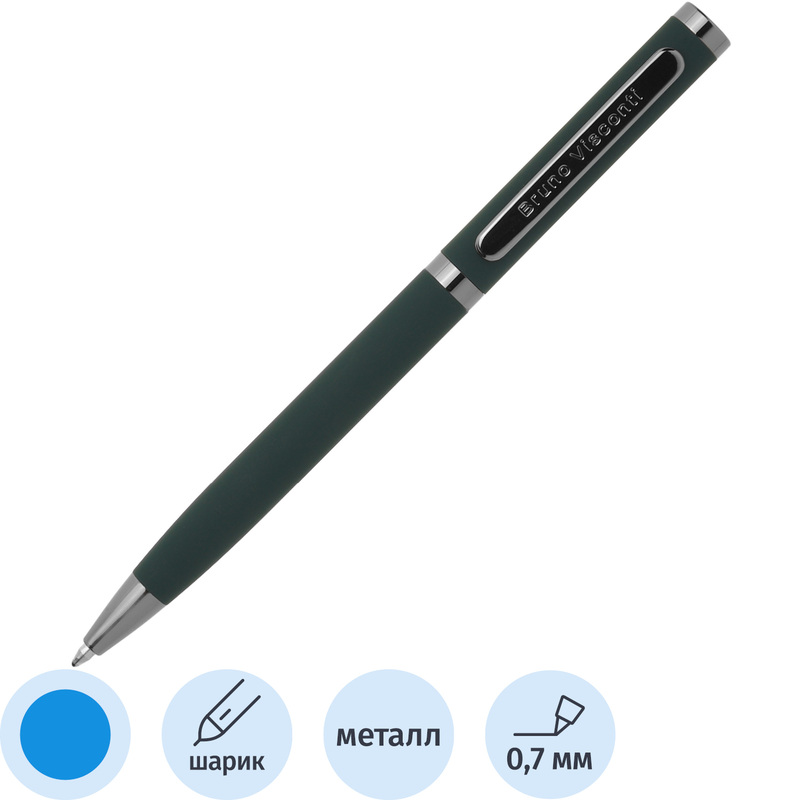 Изображение товара Ручка шариковая Bruno Visconti Firenze цвет чернил синий, цвет корпуса зеленый (артикул производителя 20-0300/03)