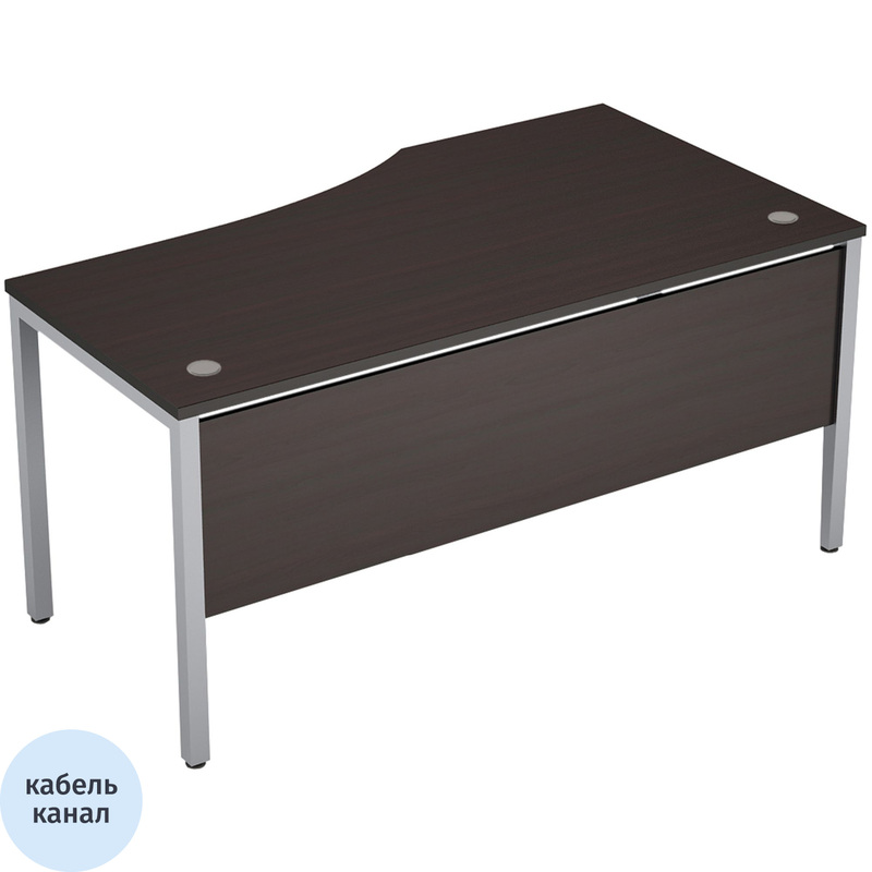 Изображение товара Эргономичный стол Avance 6МД.021 правый цвет венге/алюминий матовый