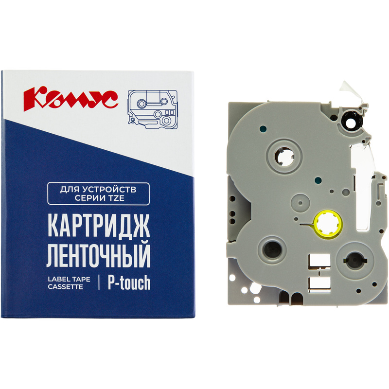 Изображение товара Картридж Комус TZE-725 для печати этикеток Brother 9мм х 8м