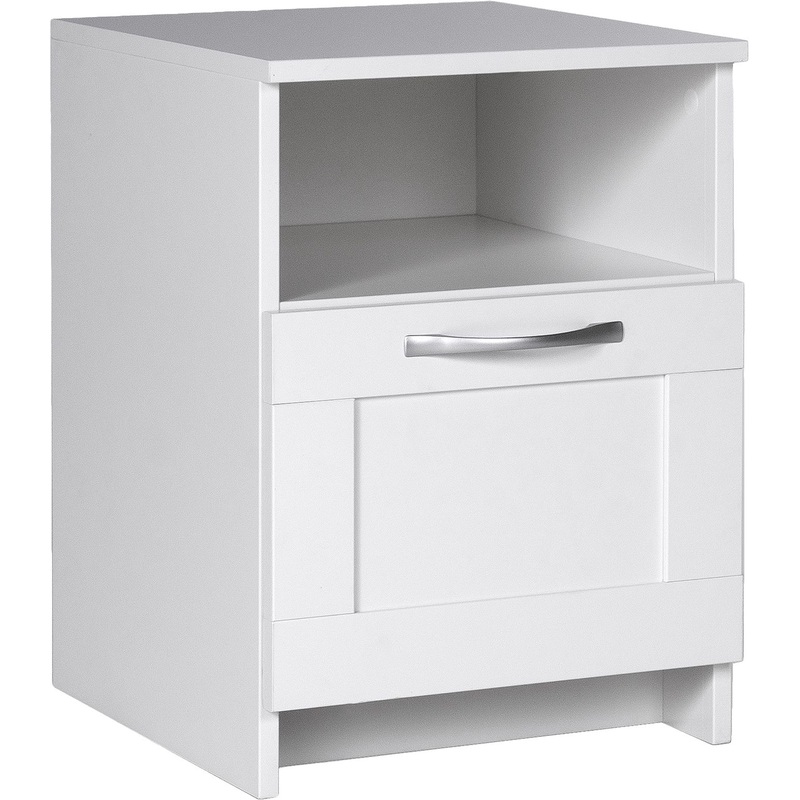 Изображение товара Тумба Сириус белая с выдвижным ящиком, размеры 391x412x531 мм