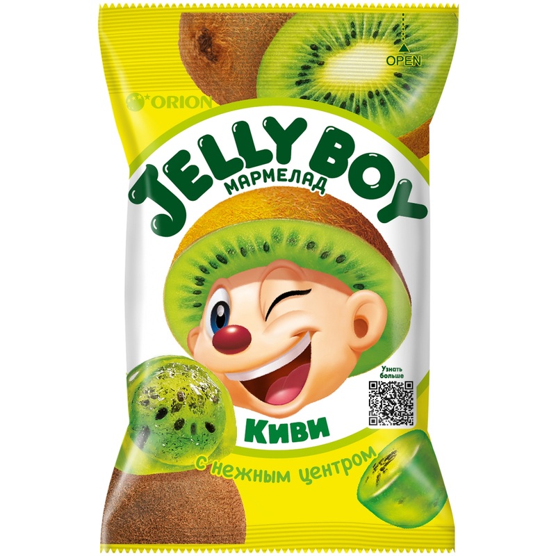 Изображение товара Мармелад Orion Jelly Boy со вкусом киви 66 г жевательный тропический десерт