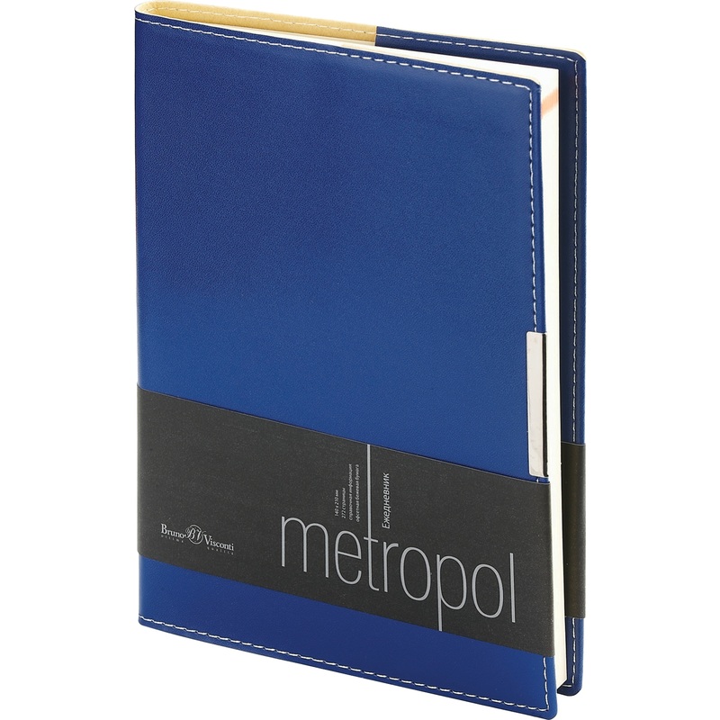 Изображение товара Ежедневник Bruno Visconti Metropol искусственная кожа А5 136 листов синий