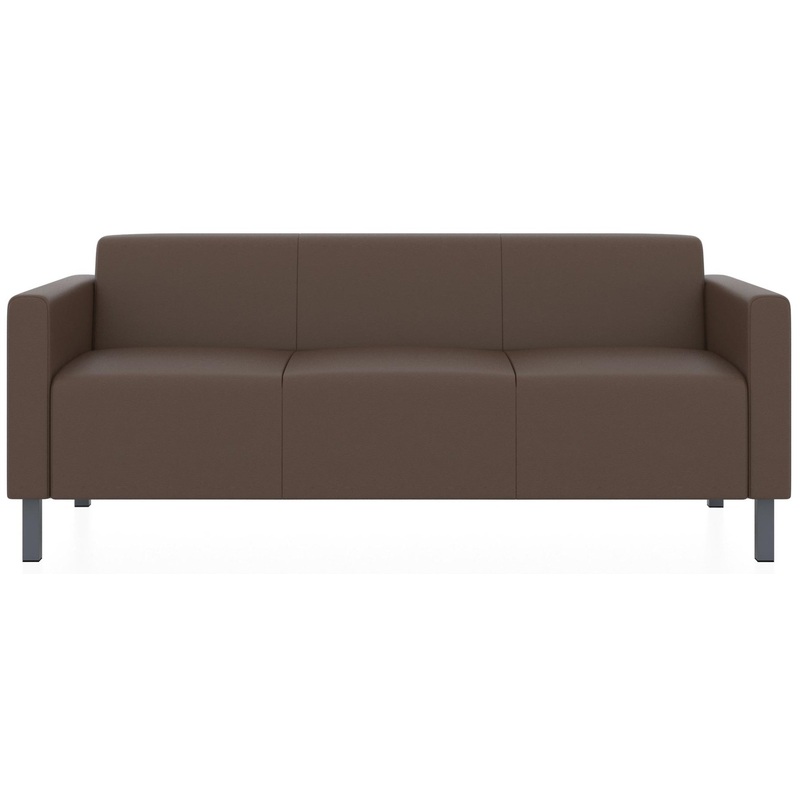 Изображение товара Трехместный диван Евро 924 терракотовый из искусственной кожи