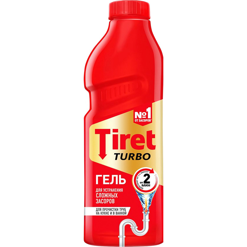 Изображение товара Средство для прочистки труб Tiret Turbo гель 1 л