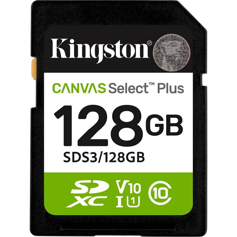 Изображение товара Карта памяти Kingston Canvas Select Plus SDXC 128 ГБ UHS-I U1 V10 A1