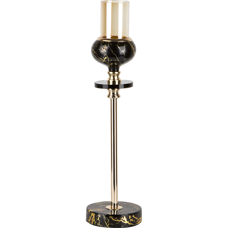 Изображение товара Декоративный подсвечник Art House 34 см золотистый и черный для интерьера