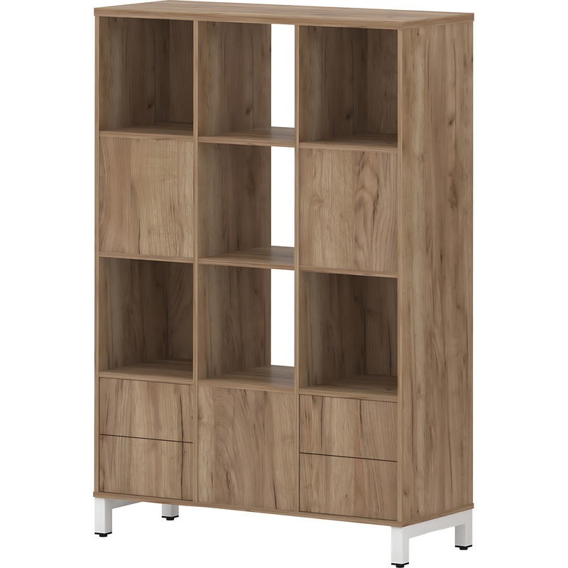 Изображение товара Стеллаж для документов Style Project SN.NSD-431 дуб табак/белый 1121x400x1615 мм Изображение товара Стеллаж для документов Style Project SN.NSD-431 дуб табак/белый 1121x400x1615 мм